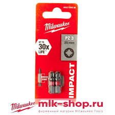 Біта SHOCKWAVE MILWAUKEE  PZ3 25mm(2шт)